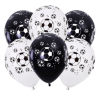 GLOBO LATEX FÚTBOL ESTAMPADO PELOTA BLANCO Y NEGRO 30 CM 6 PCS1
