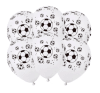 GLOBO LATEX FÚTBOL ESTAMPADO PELOTA BLANCO 30 CM 6 PCS1