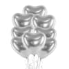 GLOBO CORAZON PLATA CROMADO 6 UND1