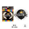 SET GLOBO QUEEN BLANCO NEGRO 25 UND1