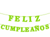 GUIRNALDA FELIZ CUMPLEAÑOS VERDE 15 PCS 3 M1