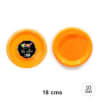 PLATO NEON NARANJO 18 CM 10 UND1
