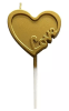 VELA CORAZON DORADA LOVE 1 UND1