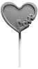 VELA CORAZON PLATEADA LOVE 1 UND1