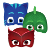 MÁSCARAS PARA INVITADOS PJ MASKS 6 UND1