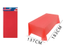 MANTEL ROJO PLÁSTICO 137 X 183 CM 1 UND1