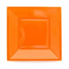 PLATO CUADRADO 18 CM NARANJO 10 UND1