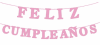 GUIRNALDA FELIZ CUMPLEAÑOS ROSA 15 PCS 3 M1