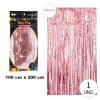 CORTINA COLOR ROSADO METÁLICO 1 X 2 M 1 UND1