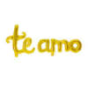 GLOBO METALICO TE AMO ORO 16