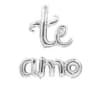 GLOBO METLICO TE AMO PLATEADO 16