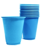 VASO PLASTICO 230 CC TURQUEZA 10 UND1