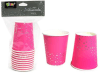VASO FUCSIA NEON ESTRELLAS 10 UND1