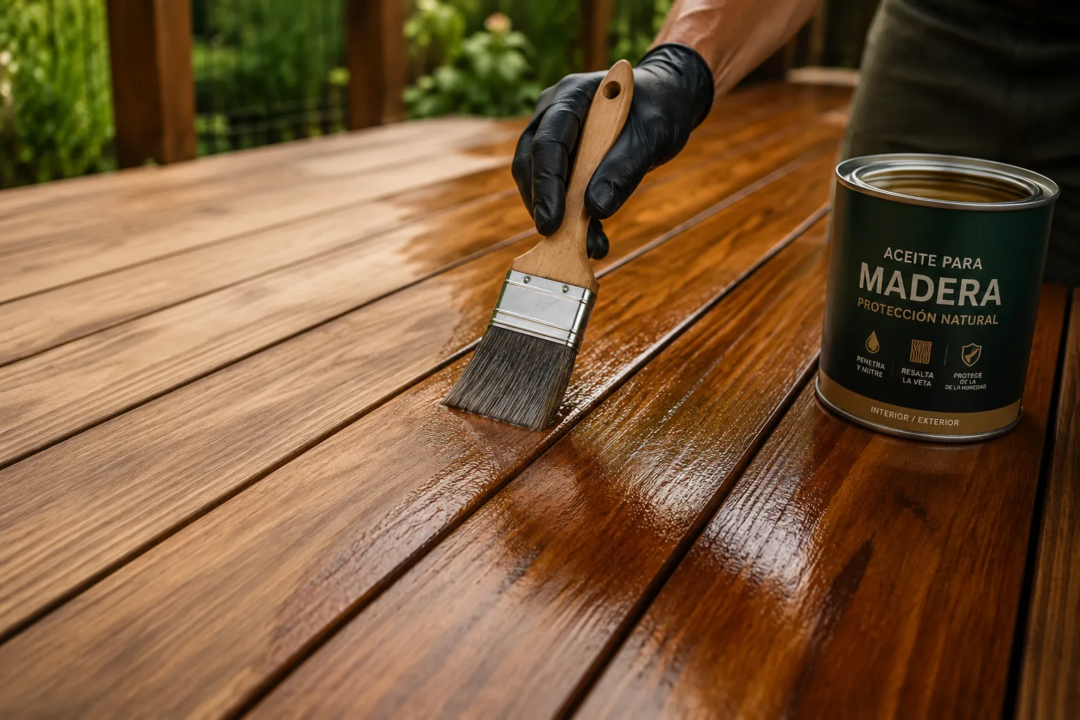 Aceite protector para madera