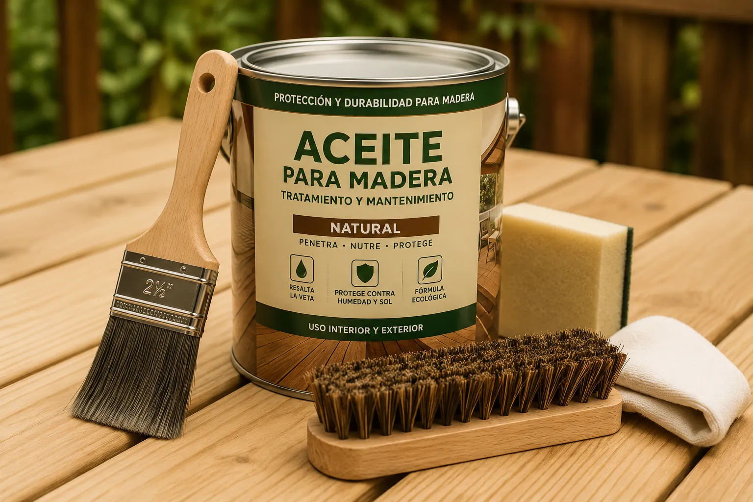 Implementos para mantenimiento de madera