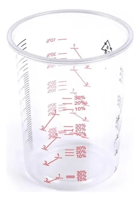 VASO MEDIDOR PREPARACION DE ACEITES