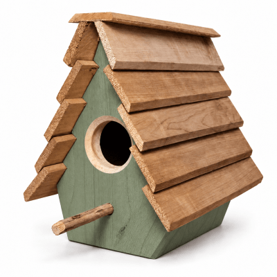 Otra vista de Casita para Pájaros · Retazos con Vida