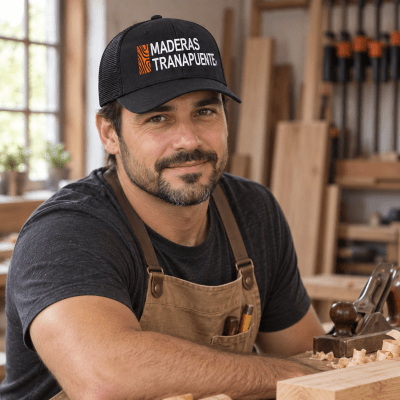 Otra vista de Gorro Trucker Maderas Tranapuente Negro