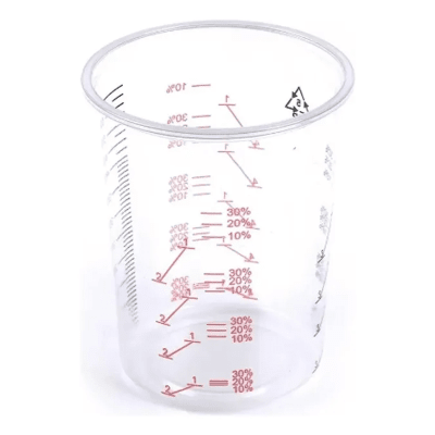Otra vista de VASO MEDIDOR PREPARACION DE ACEITES