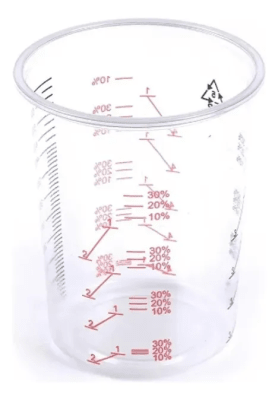 VASO MEDIDOR PREPARACION DE ACEITES