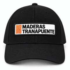 Miniatura de Gorro Trucker Maderas Tranapuente Negro — Parche Frontal y Bandera de Chile