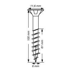 Miniatura de TORNILLO UNIVERSAL SPAX ø 6 mm, L.100 mm