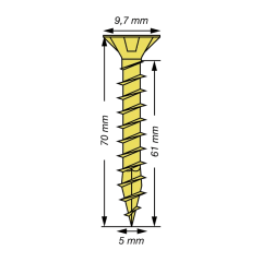 Miniatura de TORNILLO UNIVERSAL SPAX ø 5 x L. 70 mm