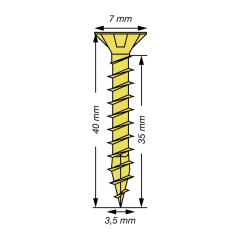 Miniatura de TORNILLO UNIVERSAL SPAX ø 3,5 x L. 40 mm
