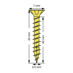 Miniatura de TORNILLO UNIVERSAL SPAX ø 3,5 x L. 45 mm