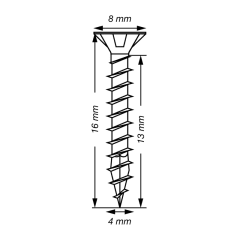 Miniatura de TORNILLO UNIVERSAL SPAX ø 4 mm, L.25 mm
