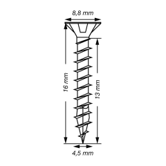 Miniatura de TORNILLO UNIVERSAL SPAX ø 4,5 mm, L.16 mm