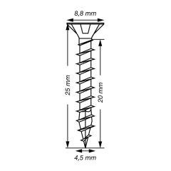 Miniatura de TORNILLO UNIVERSAL SPAX ø 4,5 mm, L.25 mm