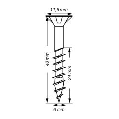 Miniatura de TORNILLO UNIVERSAL SPAX ø 6 mm, L.40 mm