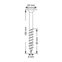 Miniatura de TORNILLO SPAX ø 8 mm, L.160 mm
