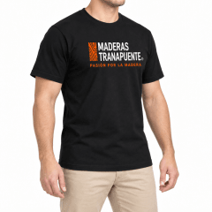 Miniatura de Polera de Algodón Maderas Tranapuente Negra