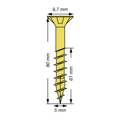 Miniatura de TORNILLO UNIVERSAL SPAX ø 5 x L. 80 mm