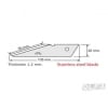 REPUESTO CUCHILLO TALLAR CK-2 2UNIDADES BLISTER1