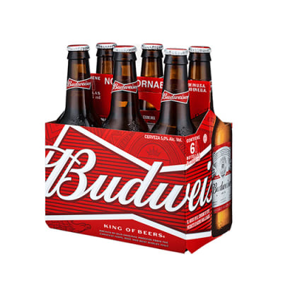 Cerveza Budweiser 355 mL pack 6 un.