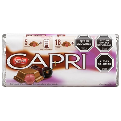 Chocolate Capri guinda 100 g