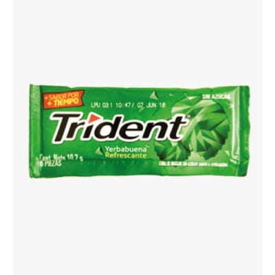 Chicle Trident yerbabuena 10.2 g