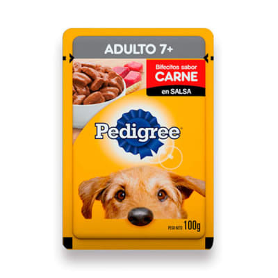 Alimento para perro Pedigree carne adulto 7+ 100 g