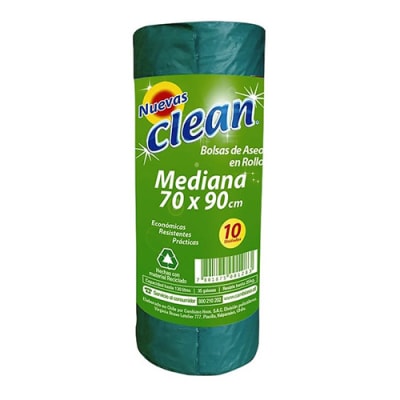 Bolsa de basura Clean 70 x 90 cm 10 un.