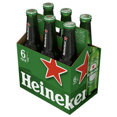 Cerveza Heineken lager 330 mL pack 6 un. 
