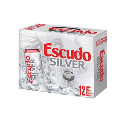Cerveza Escudo silver 350 mL pack 12 un.