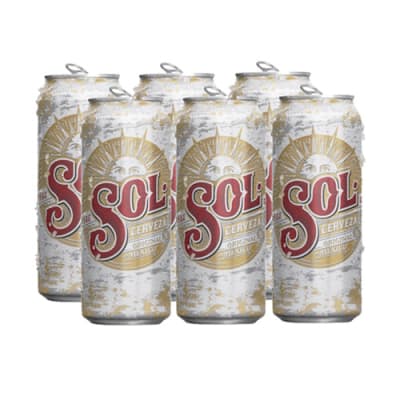 Cerveza Sol 470 mL pack 6 un. 