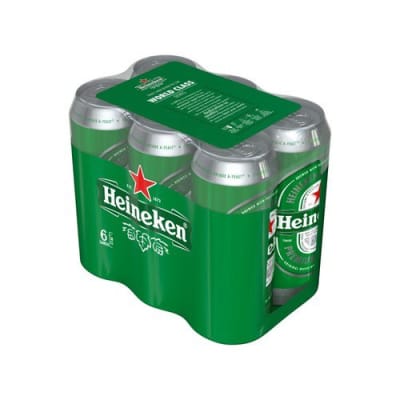 Cerveza Heineken 470 mL pack 6 un. 