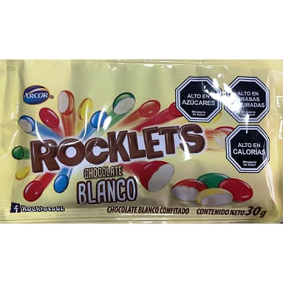 Chocolate Rocklets crocante blanco 30 g 