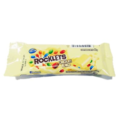 Chocolate Rocklets chocolate blanco 40 g