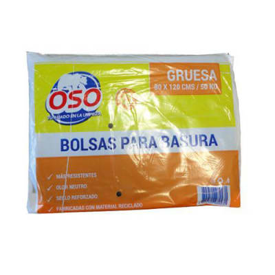 Bolsa de basura Oso 80x120 cm 10 un.