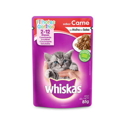 Alimento para gato Whiskas carne 2-12 meses 85 g